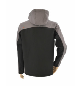 WORK SOFTSHELL JACKET T4 GREY-BLACK/ XL
