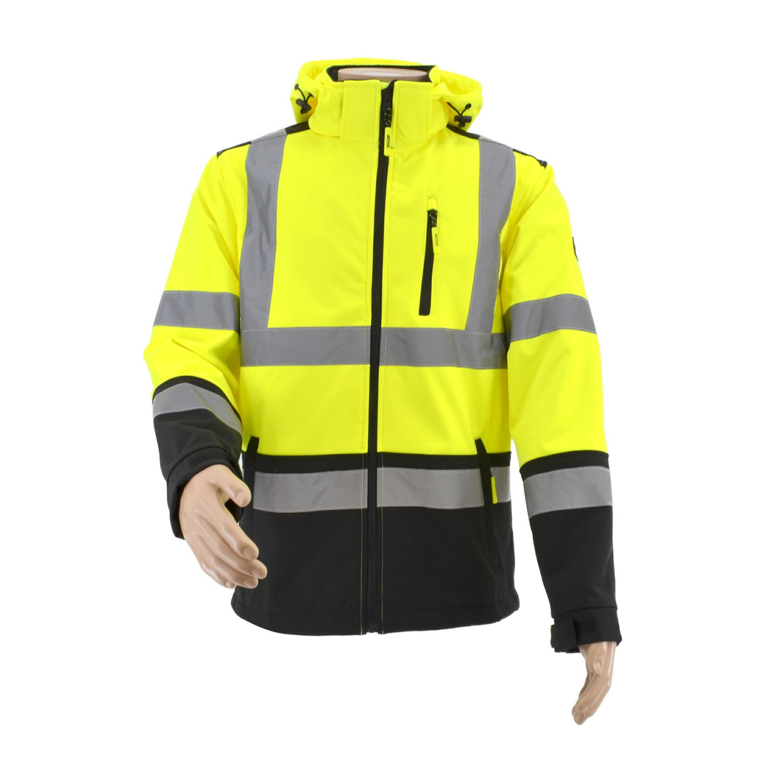 HI-VIS SOFTSHELL JACKET T3 YELLOW/ L