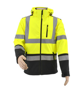 HI-VIS SOFTSHELL JACKET T3 YELLOW/ L