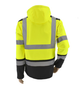 HI-VIS SOFTSHELL JACKET T3 YELLOW/ L