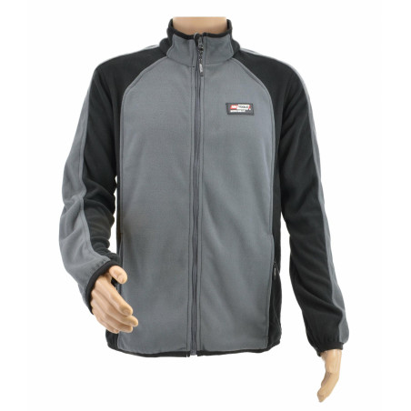 WORK FULL-ZIP FLEECE SWEATSHIRT T1 GREY-BLACK/ S