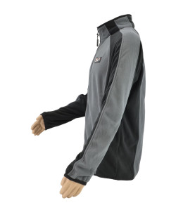 WORK FULL-ZIP FLEECE SWEATSHIRT T1 GREY-BLACK/ M