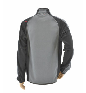 WORK FULL-ZIP FLEECE SWEATSHIRT T1 GREY-BLACK/ L