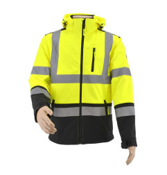 HI-VIS SOFTSHELL JACKET T3 YELLOW/ 3XL