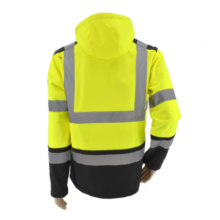 HI-VIS SOFTSHELL JACKET T3 YELLOW/ 3XL