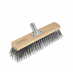 STEEL WIRE BRISTLE WOODEN BROOM HEAD 30cm
