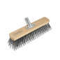 STEEL WIRE BRISTLE WOODEN BROOM HEAD 30cm