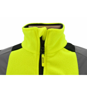 HI-VIS WORK FULL-ZIP FLEECE SWEATSHIRT T3 FLUO YELLOW/ S