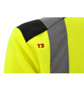 HI-VIS WORK FULL-ZIP FLEECE SWEATSHIRT T3 FLUO YELLOW/ S