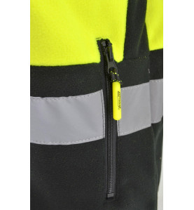 HI-VIS WORK FULL-ZIP FLEECE SWEATSHIRT T3 FLUO YELLOW/ S