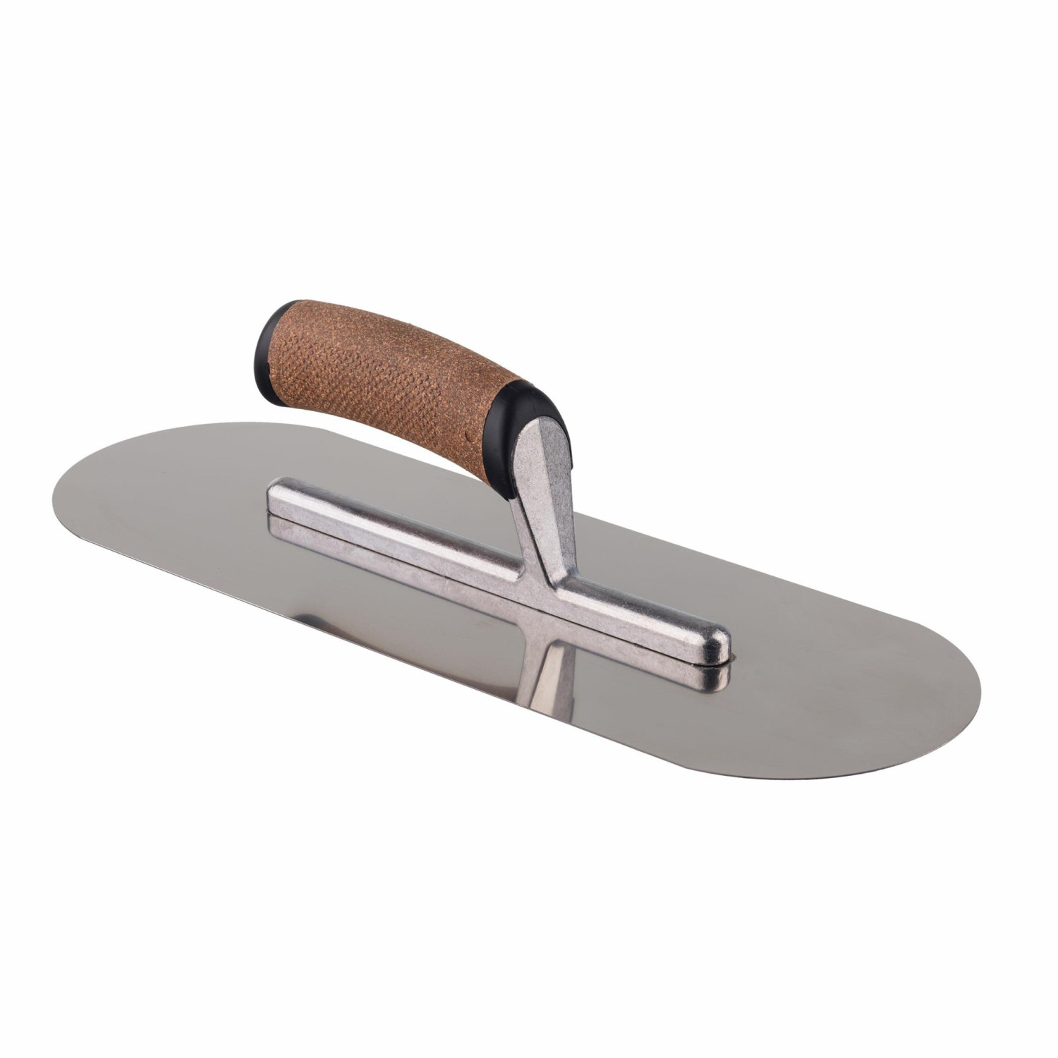 STAINLESS STEEL POOL TROWEL 480mm/ ALU SHANK & CORK HANDLE STAINLESS STEEL POOL TROWEL 480mm/ ALU SHANK & CORK HANDLE
