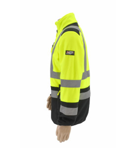 HI-VIS WORK FULL-ZIP FLEECE SWEATSHIRT T3 FLUO YELLOW/ 2XL