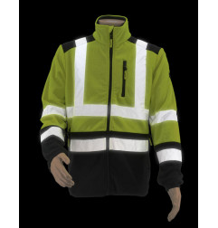 HI-VIS WORK FULL-ZIP FLEECE SWEATSHIRT T3 FLUO YELLOW/ 3XL