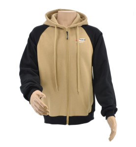 WORK FULL-ZIP HOODIE T6 BEIGE-BLACK/ M