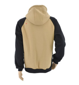 WORK FULL-ZIP HOODIE T6 BEIGE-BLACK/ M