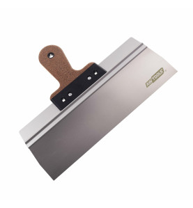 STAINLESS STEEL FACADE TAPING KNIFE 250/ 90mm/ CORK HANDLE