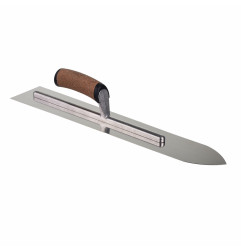 STAINLESS STEEL POINTED FLOORING TROWEL 500mm/ CORK HANDLE & ALU SHANK