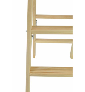 WOODEN DOUBLE-SIDED STEP-STOOL LADDER 2x3 150kg