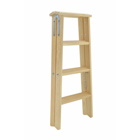 WOODEN DOUBLE-SIDED STEP-STOOL LADDER 2x5 150kg 