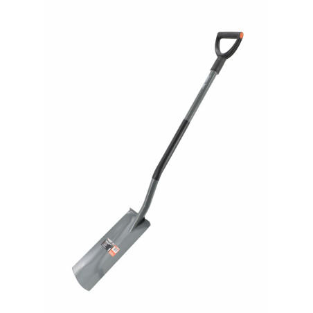 STEEL DRAINAGE SPADE WITH D-GRIP 16x36cm