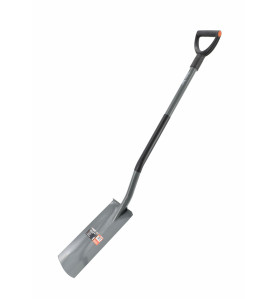STEEL DRAINAGE SPADE WITH D-GRIP 16x36cm