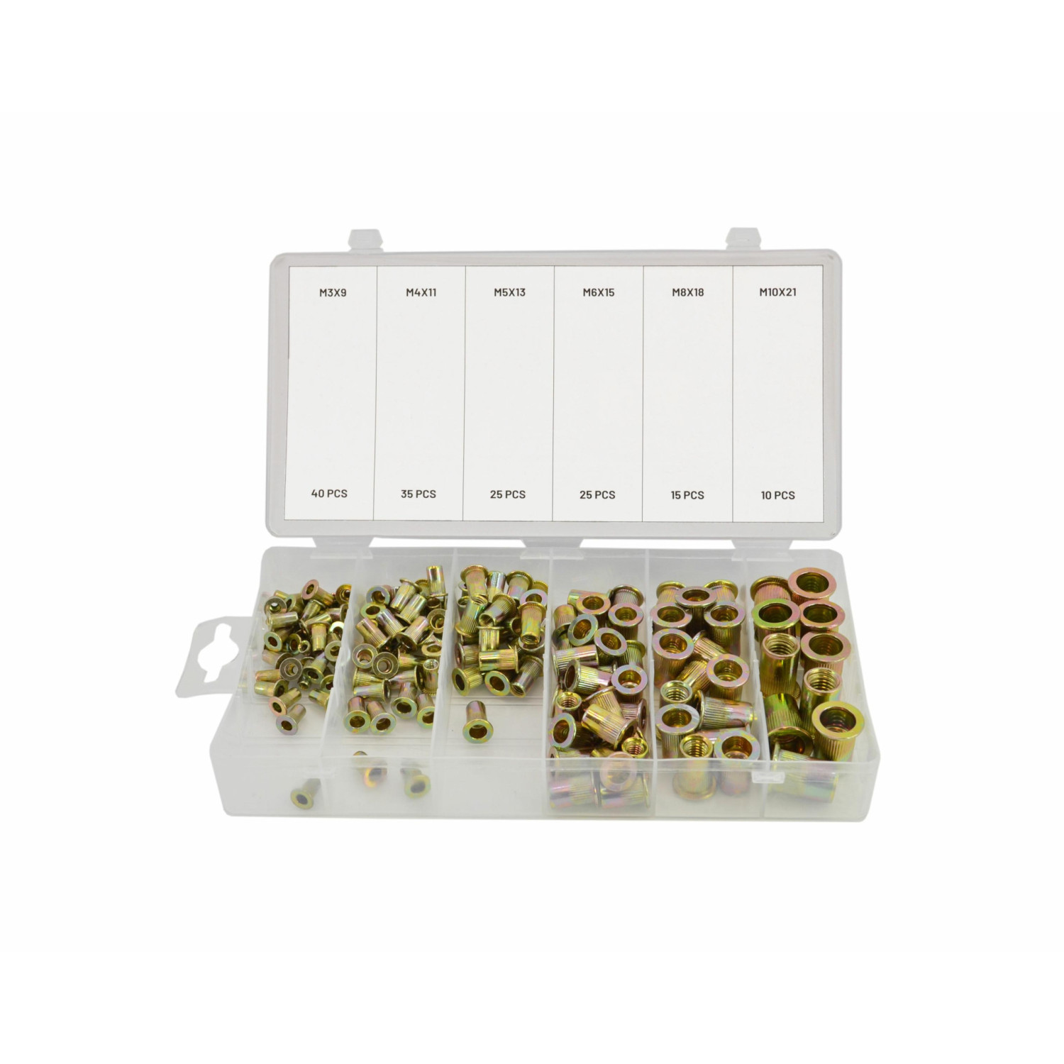 STEEL RIVET ASSORTMENT SET 150pcs M3-M10