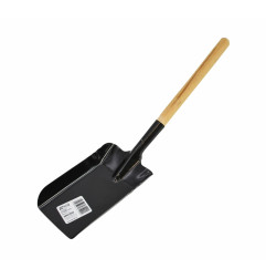 SMALL METAL COAL SCOOP 11x27cm/ WOODEN SHAFT