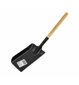 SMALL METAL COAL SCOOP 11x27cm/ WOODEN SHAFT