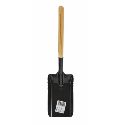 SMALL METAL COAL SCOOP 11x27cm/ WOODEN SHAFT