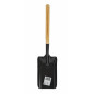 SMALL METAL COAL SCOOP 11x27cm/ WOODEN SHAFT