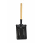 MEDIUM METAL COAL SCOOP 14x22cm/ WOODEN SHAFT