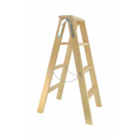 WOODEN DOUBLE-SIDED STEP-STOOL LADDER 2x8 150kg