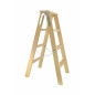 WOODEN DOUBLE-SIDED STEP-STOOL LADDER 2x9 150kg
