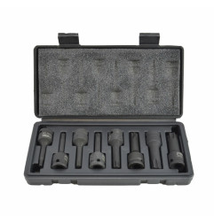 1/2" TORX IMPACT SOCKET SET T30-T80 8pcs BLACK LINE