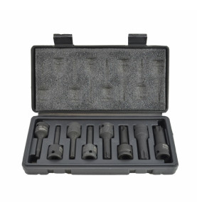 1/2" TORX IMPACT SOCKET SET T30-T80 8pcs BLACK LINE