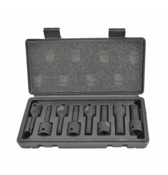 SPLINE IMPACT SOCKET BIT SET 1/2" M5-M18 8pcs