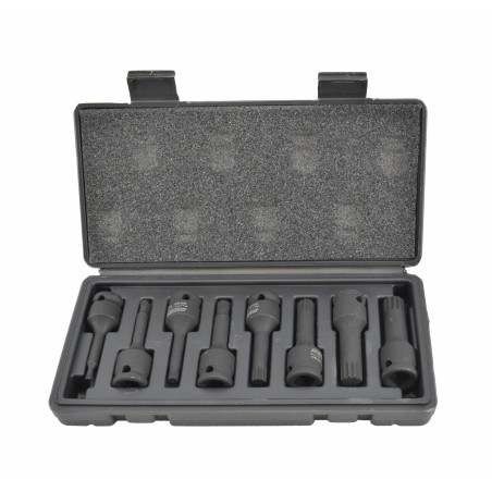 1/2" SPLINE IMPACT SOCKET BIT SET M5-M18 8pcs
