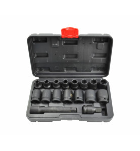 1/2" DRIVE IMPACT SOCKET BIT 8-24mm 15pcs BLACK LINE