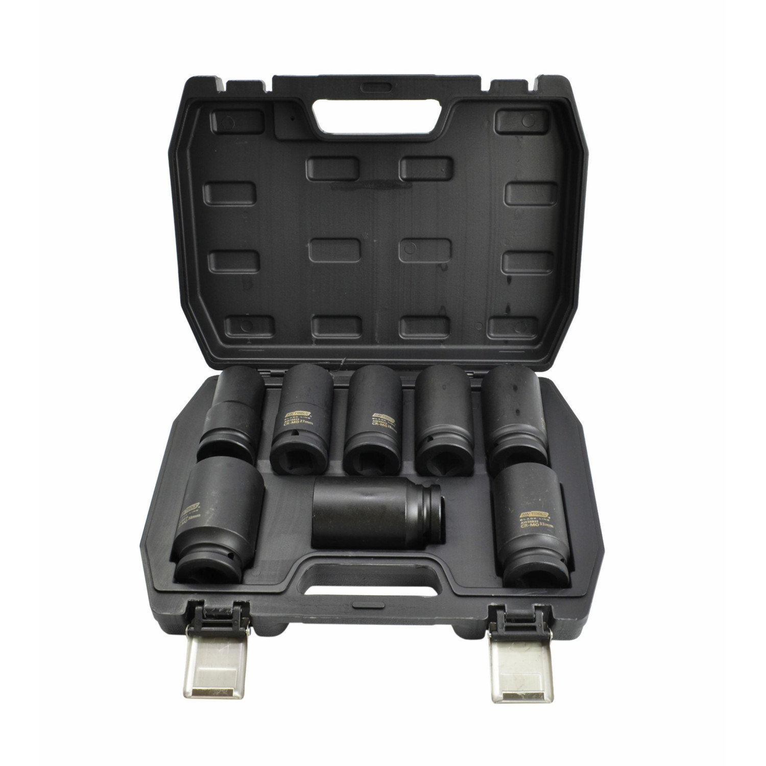 3/4" DRIVE DEEP IMPACT SOCKET SET 24-38mm 8pcs BLACK LINE