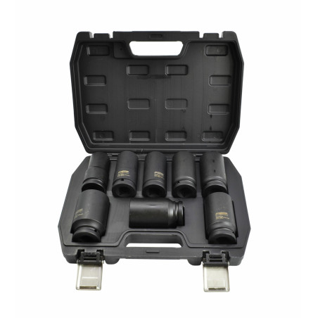 3/4" DRIVE DEEP IMPACT SOCKET SET 24-38mm 8pcs BLACK LINE