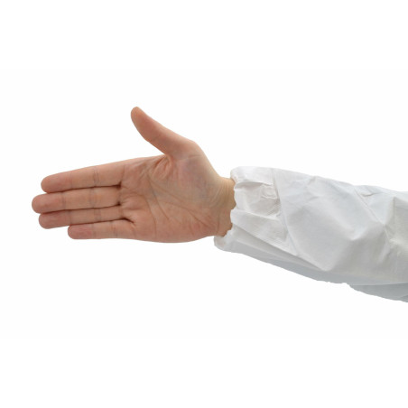 DISPOSABLE COVERALL w/ INTEGRATED HOOD/ M
