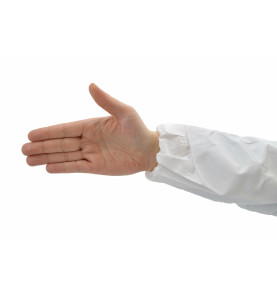 DISPOSABLE COVERALL w/ INTEGRATED HOOD/ XL