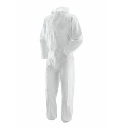 DISPOSABLE COVERALL w/ INTEGRATED HOOD/ 2XL