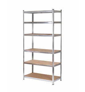 REGAŁ 6 PÓŁEK 200x90x40 NOŚNOŚĆ 300kg / 6.0mm - WCISKANY SZYBKI MONTAŻ