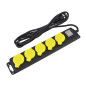 WORKSHOP EXTENSION LEAD/ ON-OFF SWITCH/ GROUNDED/ 5-WAY x 3.0m IP44 3x1.5mm BLACK-YELLOW WORKSHOP EXTENSION LEAD/ ON-OFF SWITCH/ GROUNDED/ 5-WAY x 3.0m IP44 3x1.5mm BLACK-YELLOW