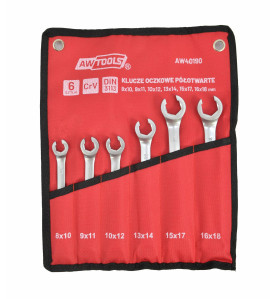 ZESTAW KLUCZY PŁASKICH PÓŁOTWARTYCH KPL.6szt.