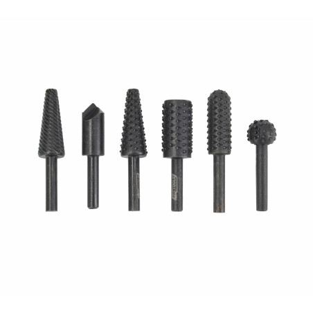 HSS METAL & WOOD ROTARY BURR DRILL BIT SET 6pcs
