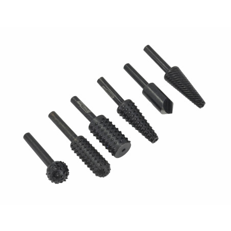 HSS METAL & WOOD ROTARY BURR DRILL BIT SET 6pcs