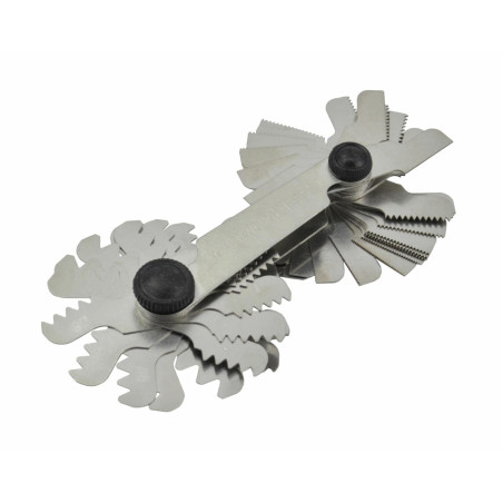SCREW PITCH GAUGE/  52 BLADES/ METRIC THREAD 60° 0,25-6,0mm & WHITWORTH THREAD 55° 4-62 BSW