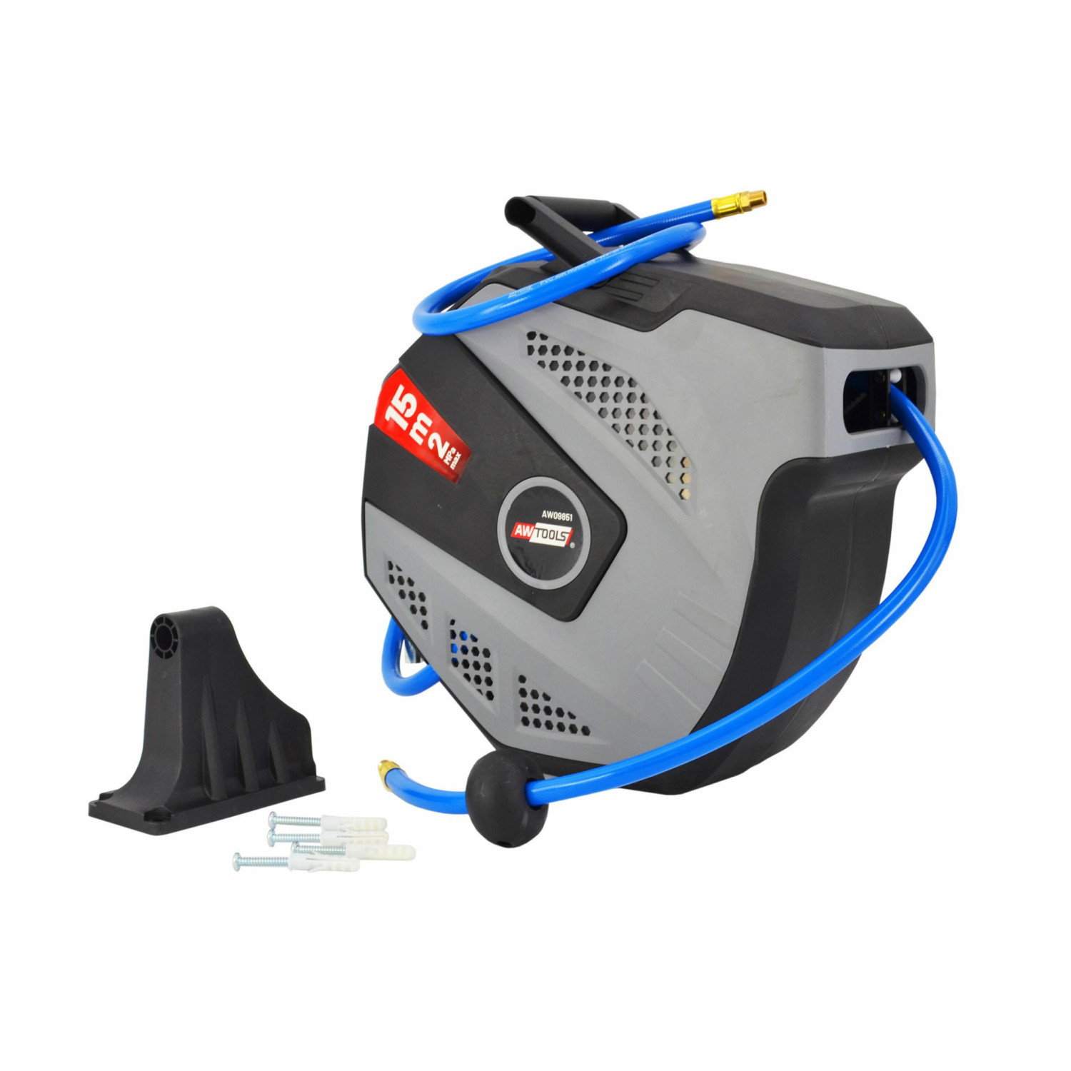 AUTO RETRACTABLE AIR HOSE REEL 10x16mm x 15m/ WALL-MOUNT